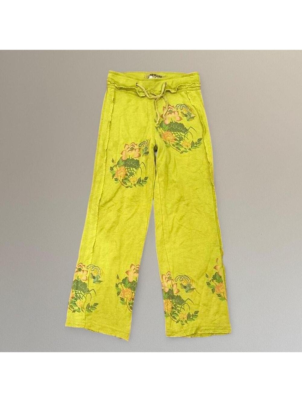 Y2K Da-nang 100% silk sweatpants.